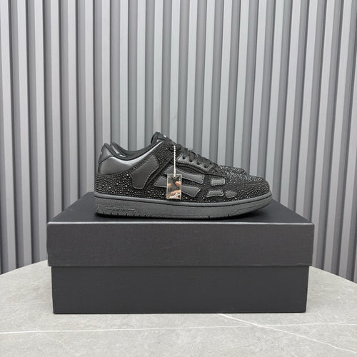 AMIRI Black Embellished Low-Top Sneakers — front