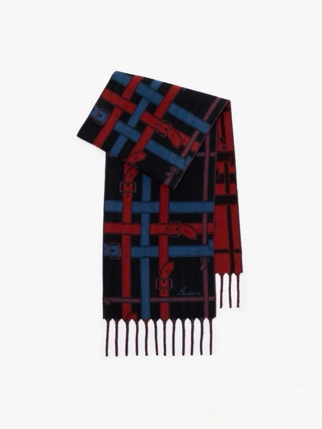 Burberry Geometric Fringed Scarf — front